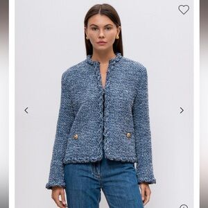 Valentino Blue Tweed Blazer